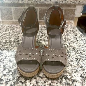 Coach Kelsi Suede Espadrille with silver studs